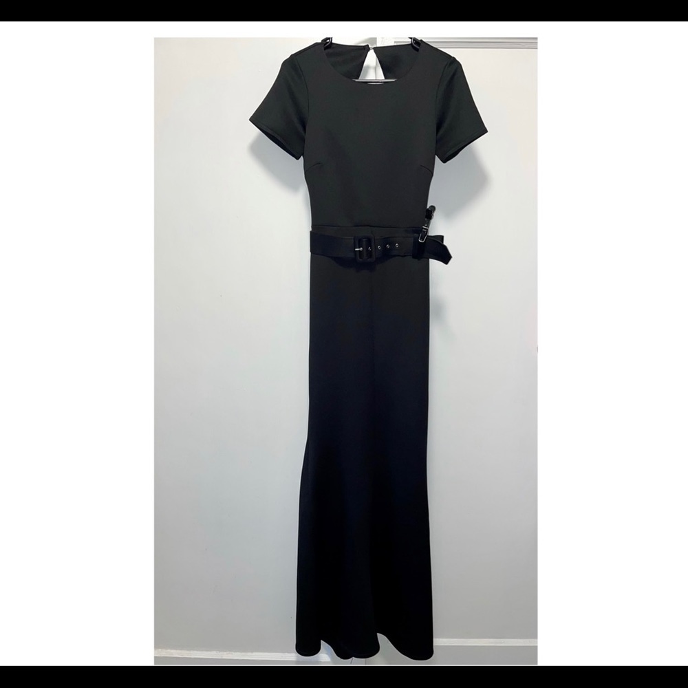 ASOS long open back  poplin dress